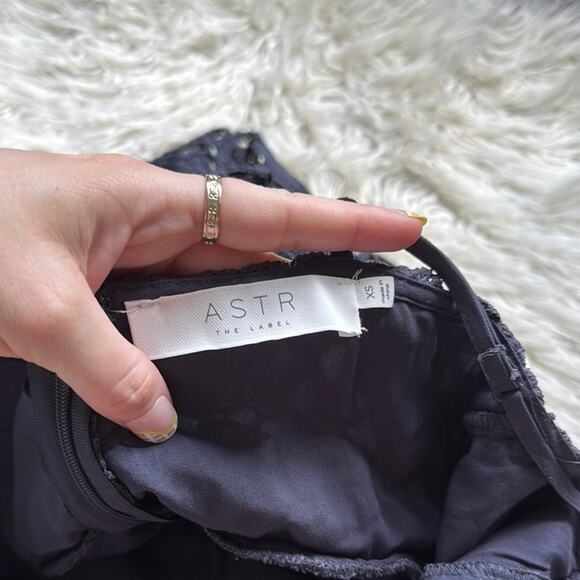 Astr The Label Lace A-Line Midi Dress Navy - Picture 8 of 12